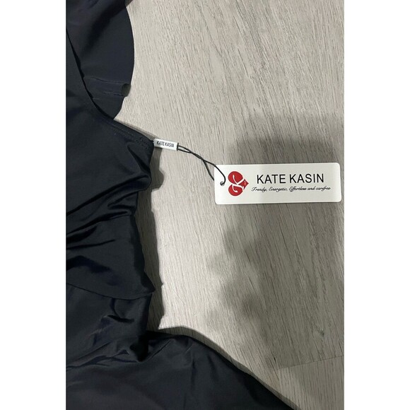 NWT, Kate Kasin Tankini Swimsuit Swim Dress Top in Black. Size S. - Picture 4 of 12